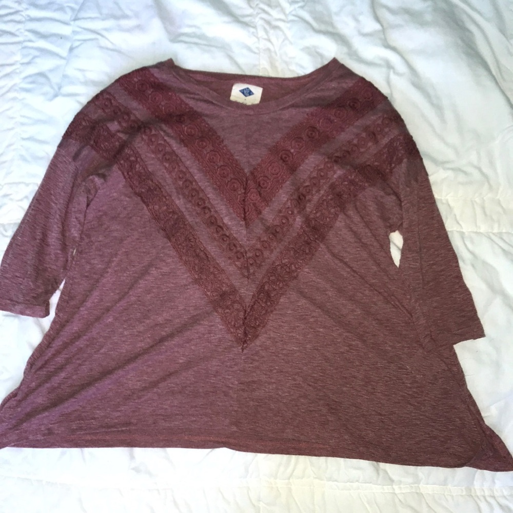 pink/purple half sleeve shirt